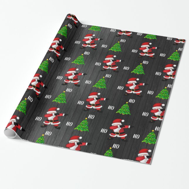 Funny Santa Claus Dabbing Geschenkpapier (Ungerollt)