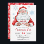 Funny Santa Claus Ho Ho Ho Holiday Christmas Eve Einladung<br><div class="desc">Funny Weihnachtsmann Ho Ho Ho Holiday Weihnachten Party Einladung.</div>