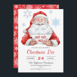 Funny Santa Claus Ho Ho Ho Holiday Christmas Eve Einladung<br><div class="desc">Funny Weihnachtsmann Ho Ho Ho Holiday Weihnachten Party Einladung.</div>