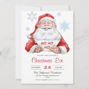 Funny Santa Claus Ho Ho Ho Holiday Christmas Eve Einladung