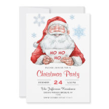 Funny Santa Claus Ho Ho Ho Holiday Weihnachts-Part