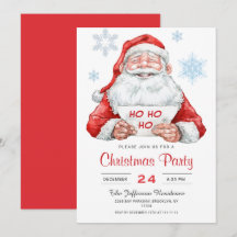 Funny Santa Claus Ho Ho Ho Holiday Weihnachts-Part
