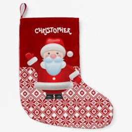Funny Santa Claus Individuelle Name Kleiner Weihnachtsstrumpf