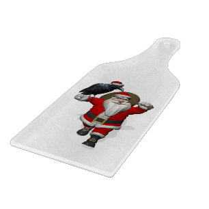 Funny Santa Claus Lieben Ravens Schneidebrett