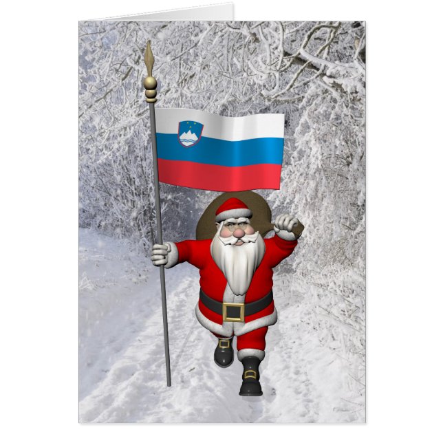 Funny Santa Claus mit Abtritt Sloweniens (Vorne)