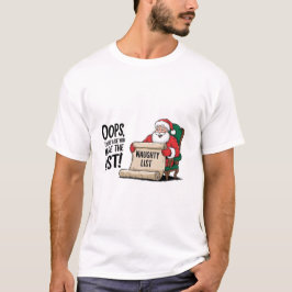 Funny Santa Claus Naughty List Weihnachtsdesign T-Shirt