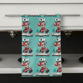 Funny Santa Claus Pattern Humorale Weihnachten Geschirrtuch