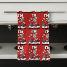 Funny Santa Claus Pattern Humorale Weihnachten Geschirrtuch