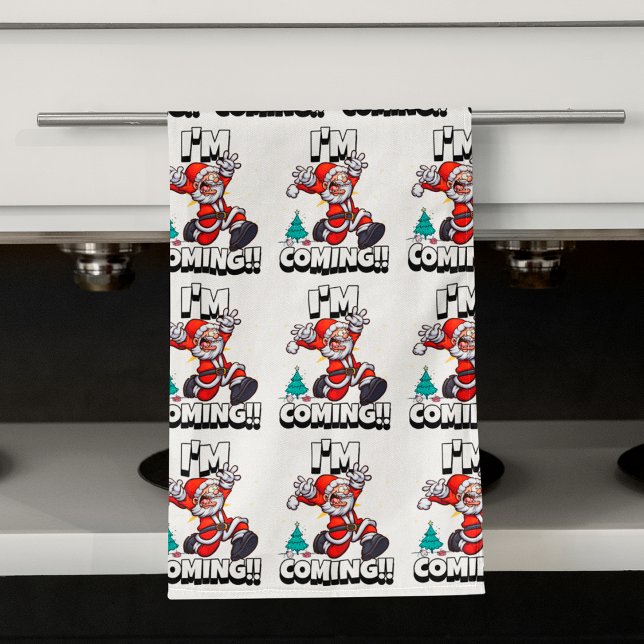 Funny Santa Claus Pattern Humorale Weihnachten Geschirrtuch (Von Creator hochgeladen)