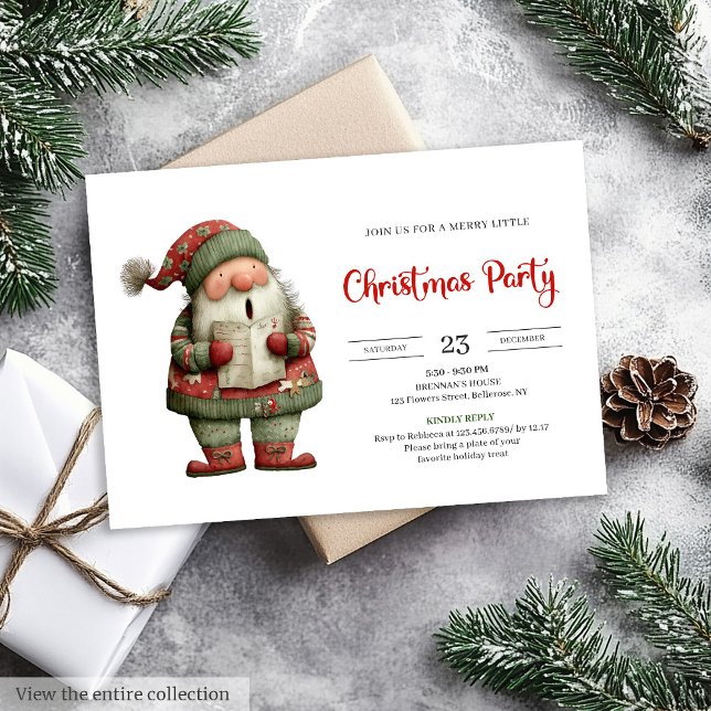 Funny Santa Claus Printable Kids Holiday Invite Einladung (Funny Santa Claus Printable Kids Holiday Invite

)