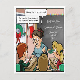 Funny Santa Claus Pun Christmas Carte postale