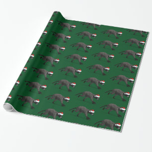 Funny Santa Claus Racoon Geschenkpapier