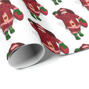 Funny Santa Claus Strawberry Bauer Geschenkpapier