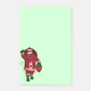 Funny Santa Claus Strawberry Bauer Post-it Klebezettel