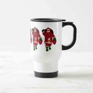 Funny Santa Claus Strawberry Bauer Reisebecher