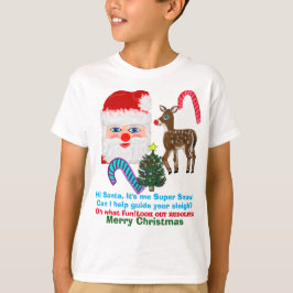 Funny Santa Claus Super Snow Reindeer T-Shirt