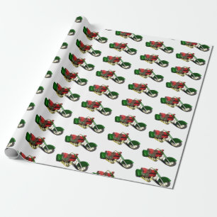 Funny Santa Claus' Trike Geschenkpapier
