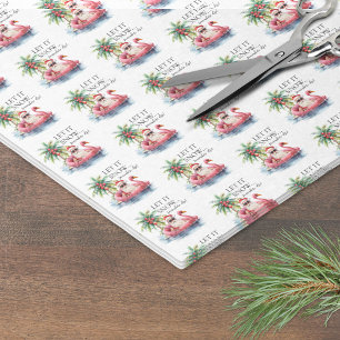 Funny Santa Claus Tropical Beach Weihnachten Seidenpapier
