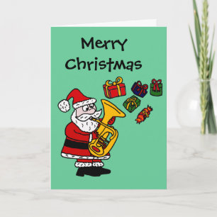 Funny Santa Claus Tuba Weihnachten