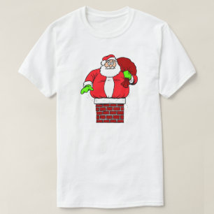 Funny Santa Claus Weight Joke Holiday Spaß Xmas T-Shirt