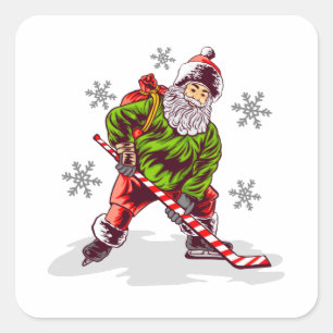 Funny Santa Claus Weihnachten Quadratischer Aufkleber