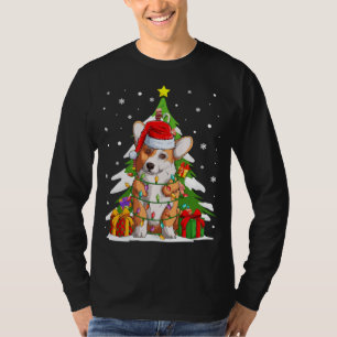 Funny Santa Corgi Dog Weihnachtsbaum Geschenke Wei T-Shirt