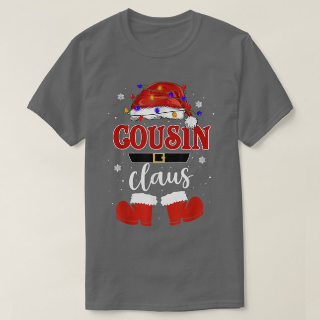 Funny Santa Cousin Claus Weihnachts-Matchfamilie T-Shirt (Design vorne)
