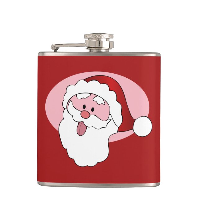 Funny Santa Custom Flasche Flachmann (Vorderseite)