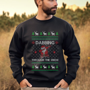 Funny Santa Dabbing Ugly Weihnachten Sweatshirt