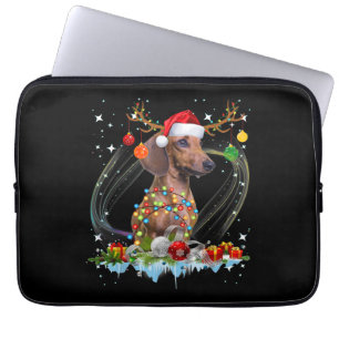 Funny Santa Dackel Rentier Weihnachten Laptopschutzhülle