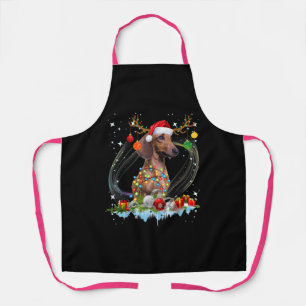 Funny Santa Dackel Rentier Weihnachten Schürze