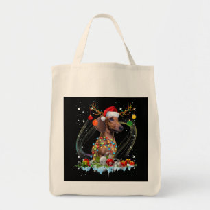 Funny Santa Dackel Rentier Weihnachten Tragetasche