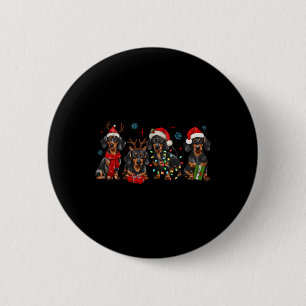 Funny Santa Dackel Weihnachten Dackel Hunde Liebe Button