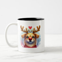 Funny Santa Dog Roter Hirsch