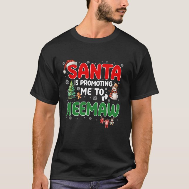 Funny Santa fördert mich, die Schwangerschaft zu e T-Shirt (Vorderseite)