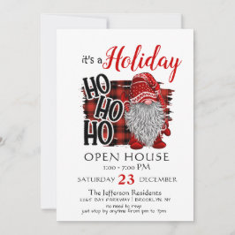 Funny Santa Gnomes Weihnachtsfeiertag Open House Einladung