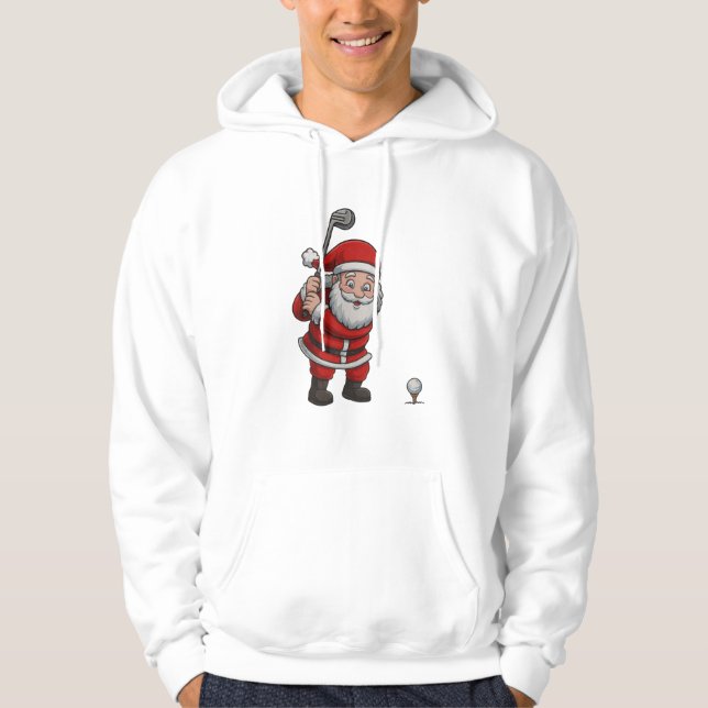 Funny Santa Golf – Christmas Golf Gift  Hoodie (Vorderseite)