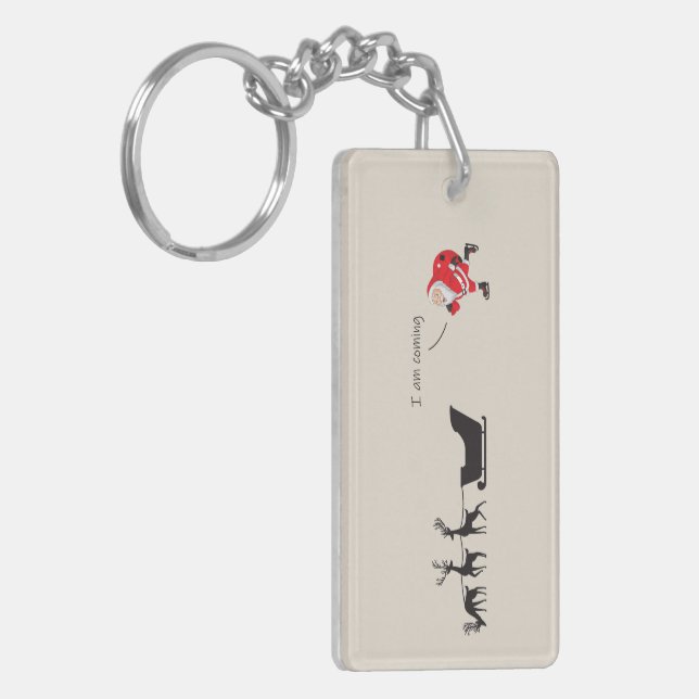 Funny santa 'I am coming' for sleigh (Devant gauche)