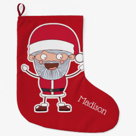 Funny Santa individuelle Name Weihnachten Strumpf Großer Weihnachtsstrumpf