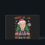 Funny Santa Joe Biden Merry Äm Christmas Ugly Feiertagskarte<br><div class="desc">Funny Santa Joe Biden Merry Äm Christmas Ugly</div>