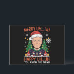 Funny Santa Joe Biden Merry Äm Christmas Ugly Feiertagskarte<br><div class="desc">Funny Santa Joe Biden Merry Äm Christmas Ugly</div>