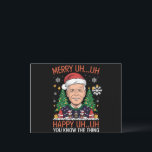 Funny Santa Joe Biden Merry Äm Christmas Ugly Feiertagspostkarte<br><div class="desc">Funny Santa Joe Biden Merry Äm Christmas Ugly</div>