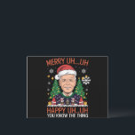 Funny Santa Joe Biden Merry Äm Christmas Ugly Feiertagspostkarte<br><div class="desc">Funny Santa Joe Biden Merry Äm Christmas Ugly</div>
