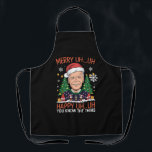 Funny Santa Joe Biden Merry Äm Christmas Ugly Schürze<br><div class="desc">Funny Santa Joe Biden Merry Äm Christmas Ugly</div>