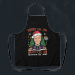 Funny Santa Joe Biden Merry Äm Christmas Ugly Schürze<br><div class="desc">Funny Santa Joe Biden Merry Äm Christmas Ugly</div>