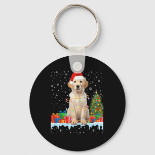 Funny Santa Labrador Hund Weihnachtsleuchten Xmas  Schlüsselanhänger
