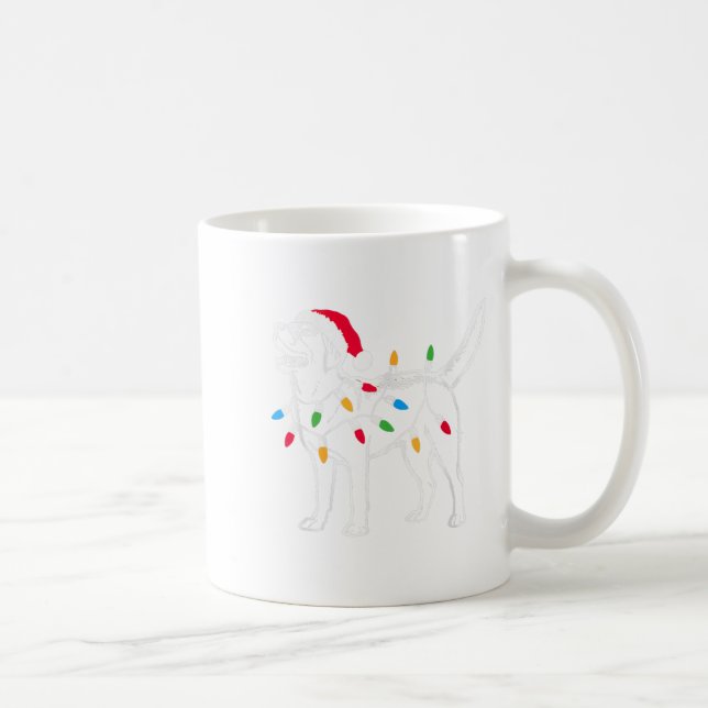 Funny Santa Labrador Retriever Christmas Lights Do Kaffeetasse (Rechts)