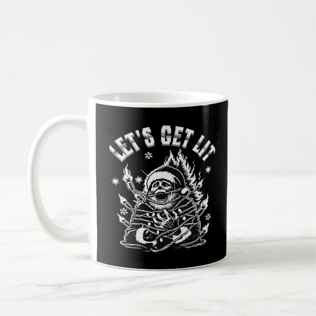 Funny Santa Let's Get Lit Classic Kaffeetasse (Links)