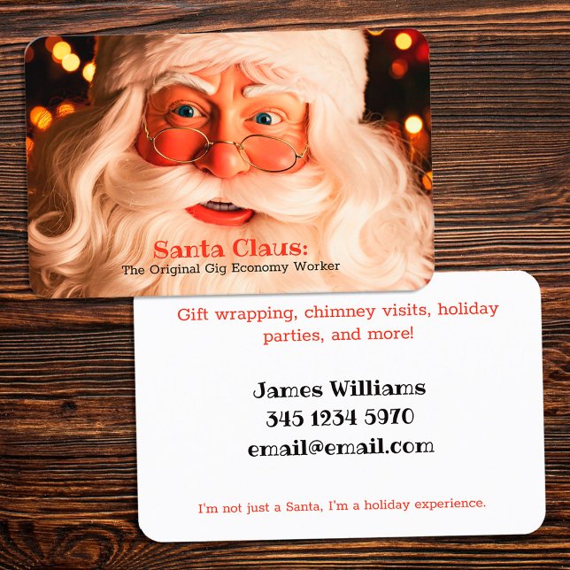 Funny Santa Mischievous Grin Visitenkarte (Funny Santa Mischievous Grin Business Card)