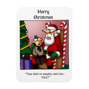 Funny Santa Naughty oder Nice Spaß Magnet Geschenk